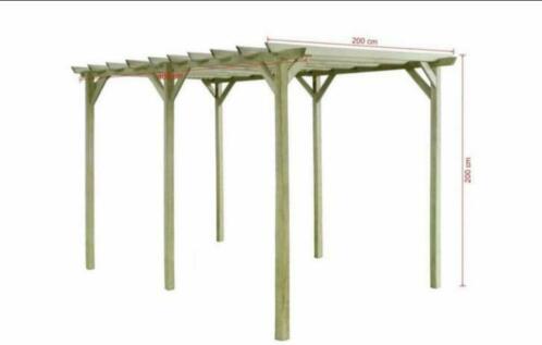 Pergola van gempregneerd hout 4x2