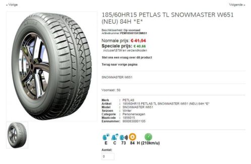 Petlas TL Snowmaster W651 (NEU) 84H E 18560HR15 40,66