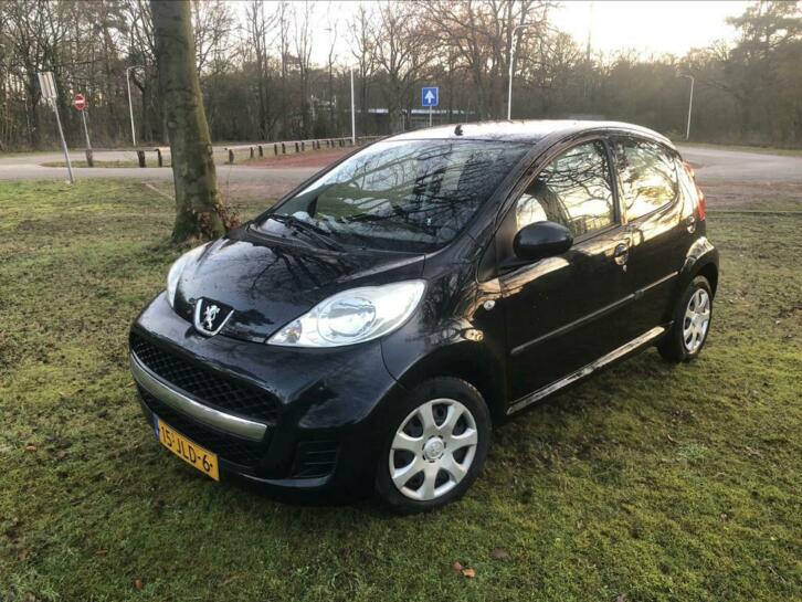 Peugeot 107 1.0 12V 5DR 2009 Zwart NAP Airco APK zeer netjes