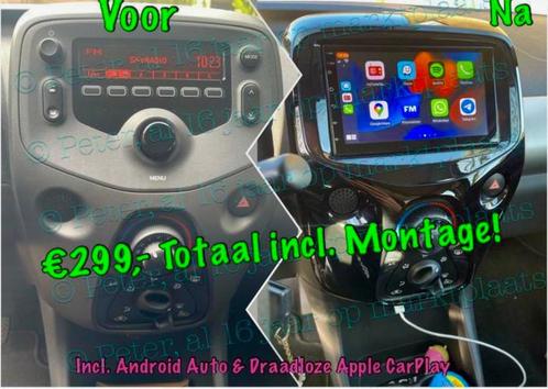 Peugeot 107 CarPlay Apple 108 Aygo C1 Navigatie Android auto
