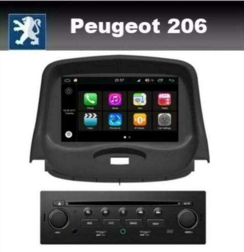 Peugeot 206 radio navigatie android 8.0 wifi dab s200 usb