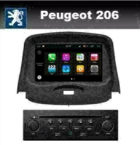 Peugeot 206 radio navigatie android 8.0 wifi dab s200 usb