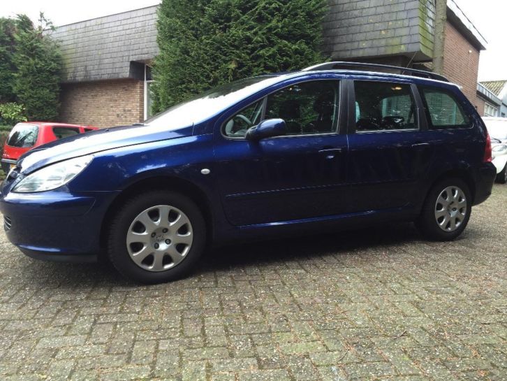 Peugeot 307 1.6 HDI 16V XS Break 2005 Blauw,Clima,Nap 1999,-