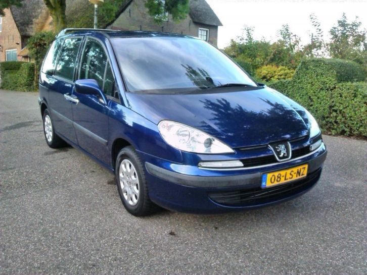 Peugeot 807 2.2 16V 8PL 2003 Blauw 8 zitpl, of bestelauto 