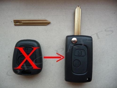 Peugeot sleutel klapsleutel ombouw systeem type S