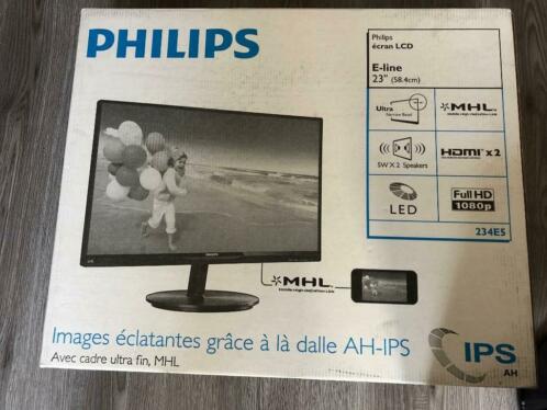 Philips 234E5QHAB Zwart IPS scherm aangeboden