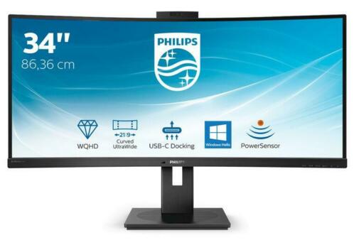 Philips 346P1CRH Ultrawide Curved met Webcam