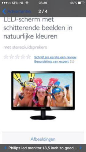 Philips led monitor 18,5 zo goed als nieuw