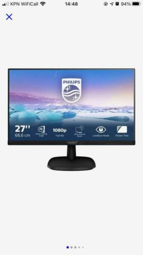 Philips V Line Monitor 27inch Full HD 273V7QJAB