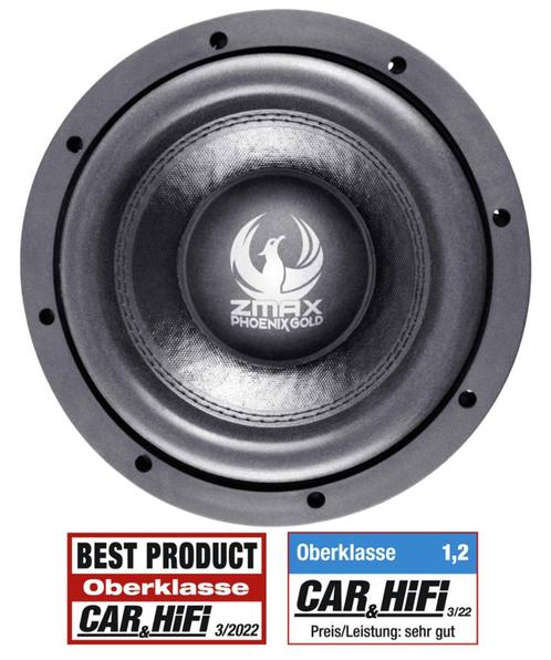 Phoenix Gold ZMAX82 subwoofer 8 inch 500 watts RMS DVC 2 ohm