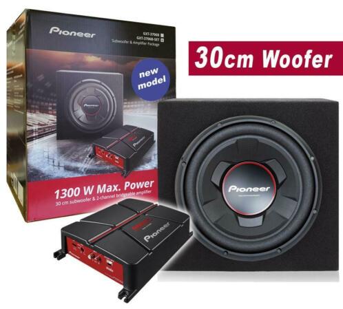 Pioneer GXT3706B auto Subwoofer pakket met versterker