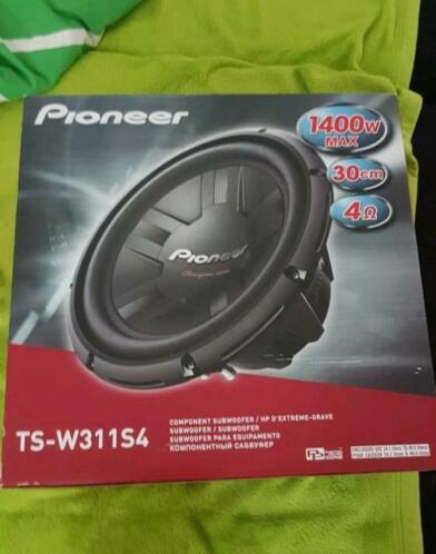 Pioneer NIEUW TS-W311S4 auto subwoofer 1400 WATT max 