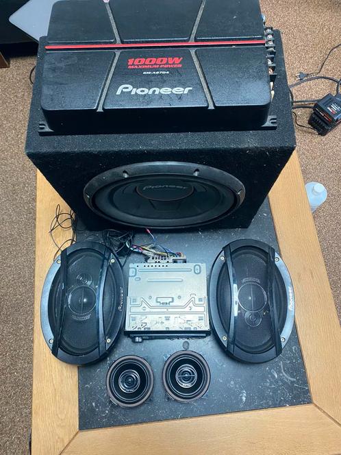 Pioneer radio set speakers 1000W versterker 1500W subwoofer