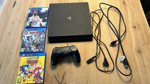 PlayStation 4 slim met controller, giga en 2 andere games