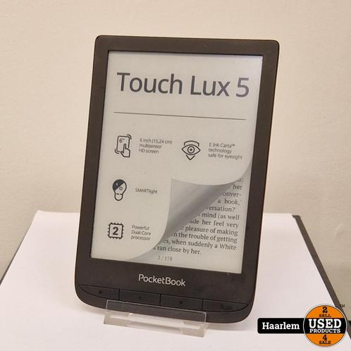 Pocketbook  Lux 5  pb628 6 inch hd met bookcover zwart