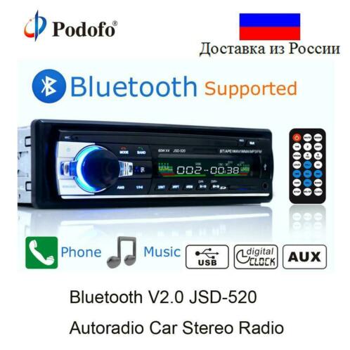 Podofo Autoradio JSD-520 12 v Auto Radio Bluetooth 1 din