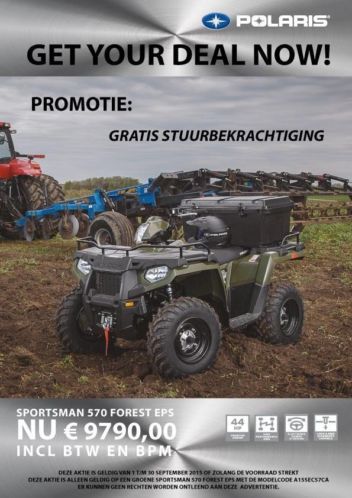 Polaris ACTIE Quad, ATV, RZR, Sportsman,ACE,Nieuw 2015 