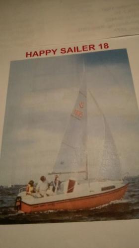 Polyester kajuitzeilboot Wegu Happy Sailer 18 met trailer