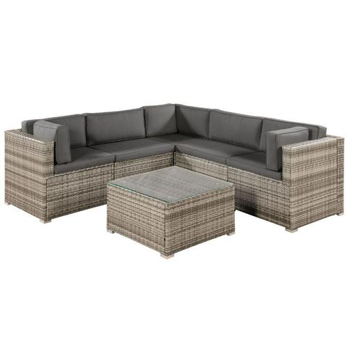 Polyrotan Loungeset Nassau - Beige  Grijs