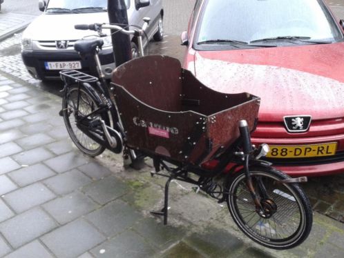 popal bakfiets met huif en verhoogde bak 