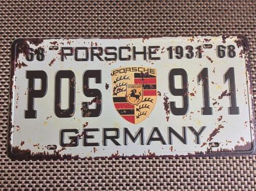 PORSCHE 911 Prachtig Nummerplaat  bord auto F1 Garage plaat