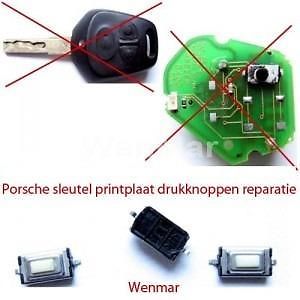 Porsche autosleutel reparatie printplaat microswitch 