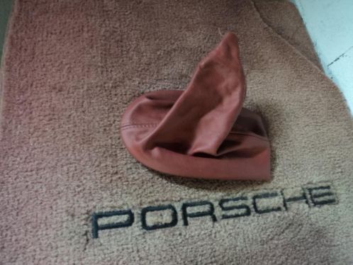 Porsche lederen schakelpookhoes, origineel in rood 