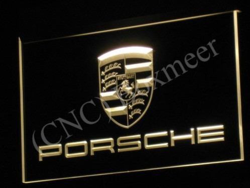 Porsche verlicht reclame bordje  Nieuw 