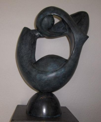 Prachtig bronzen beeld , sculpture.