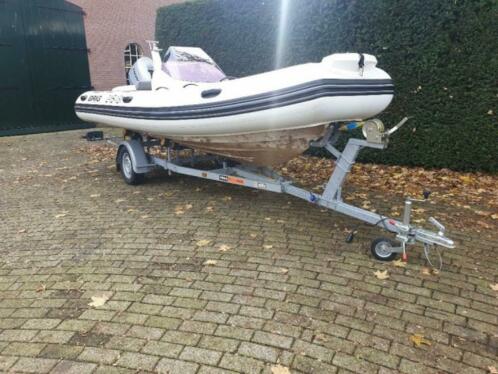 Prachtige gebruikte Brig Eagle 480 Rib boot met Pega trailer