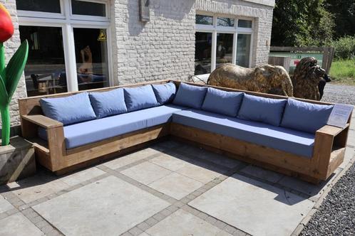 Prachtige Loungebank  Steigerhout  met kussens  280 x 320