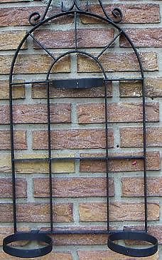 Prachtige metalen plantenhanger, raammodel, met 3 hangringen
