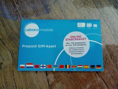 Prepaid SIM kaart met tegoed