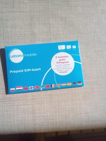 Prepaid simkaart Lebara met direct 5 euro en maximaal 30euro