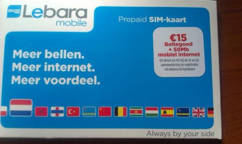 prepaid simkaart twv 15 euro voor 12 euro
