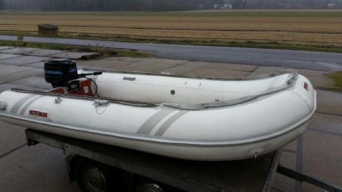 Prijsverl. Rubberboot 3.90  25pk of 6pk Buitenboordmotor 