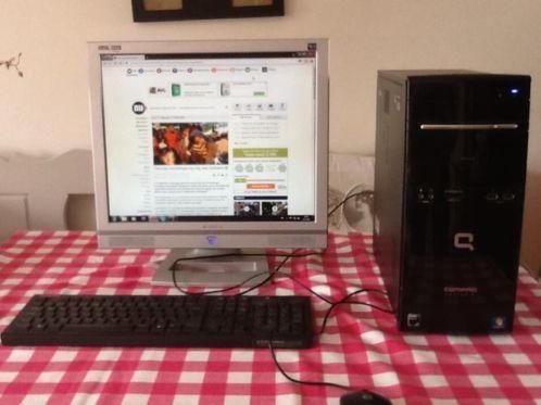Prima werkende HP Compaq Presario pc met 22 inch scherm