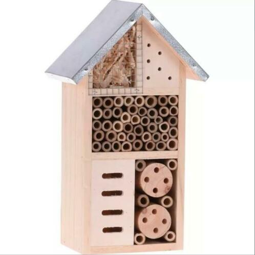 Pro Garden Insectenhotel 15 X 9 X 26 Cm Houtstaal Naturel