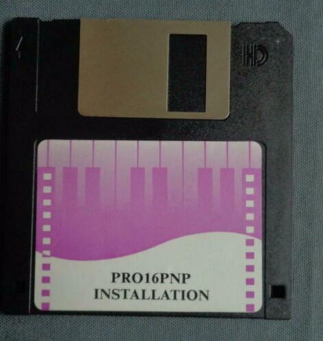 PRO16PNP 6-bit ISA SOUND CARD INSTALLATION 3.5034 floppy diske