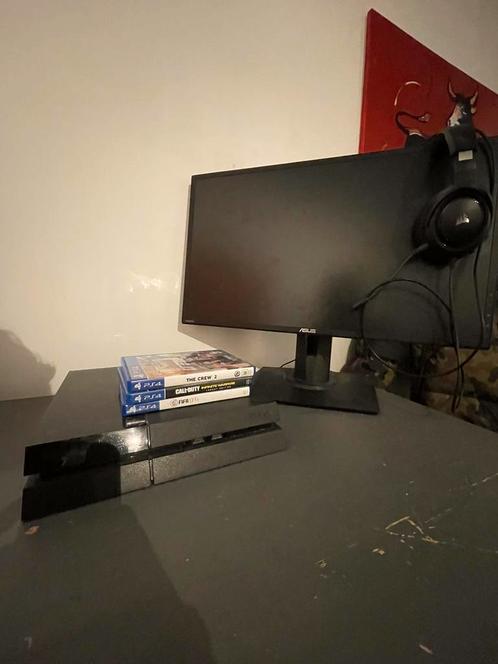 Ps4, headset, 2 controllers en 3 games (monitor)