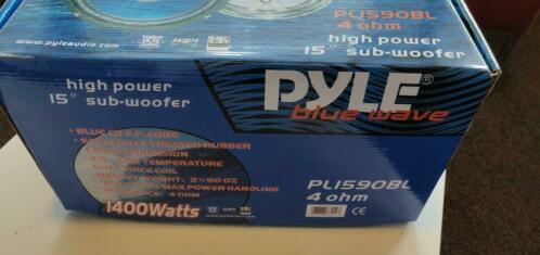 Pyle 15034 subwoofer NIEUW PL1590BL. 38,1 cm 1400 Watt