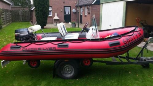 Quicksilver 380 hd met geremde trailer 