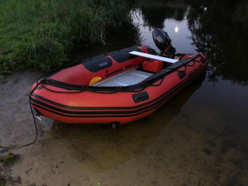Quicksilver 380 HD met motor 15 PK 4 tact  wegtrailer