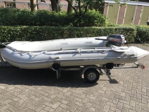 QuickSilver 380E rubberboot met trailer en 9,9 pk Johnson