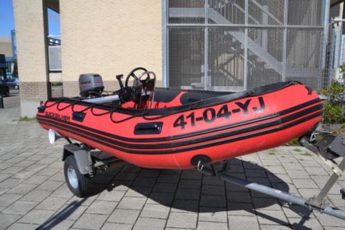 Quicksilver 380HD, 25PK motor, wegtrailer, heel compleet