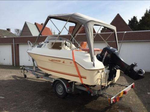 Quicksilver 470 cabin 40pk mercury EFI  trailer