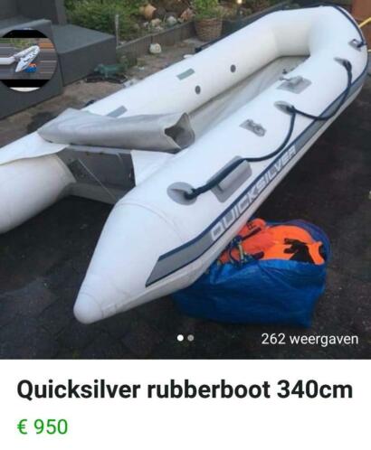 Quicksilver boot 340cm inruil mogelijk 