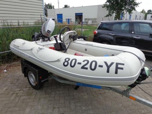 Quicksilver Rib met 25Pk Mariner stuurconsole en trailer