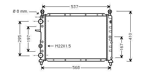 Radiator 1,4 1,6 -auto airco LANCIA DEDRA, DEDRA SW