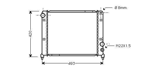 Radiator 1,6  1,8  2,0 ALFA ROMEO 75 (162B)  1985.05-19